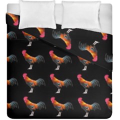 Background Pattern Chicken Fowl Duvet Cover Double Side (king Size)