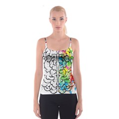 Brain Mind Psychology Idea Hearts Spaghetti Strap Top by BangZart