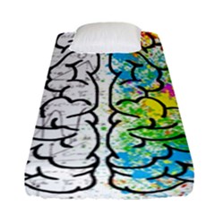 Brain Mind Psychology Idea Hearts Fitted Sheet (single Size)