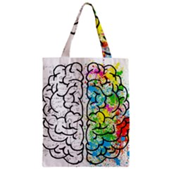 Brain Mind Psychology Idea Hearts Zipper Classic Tote Bag by BangZart