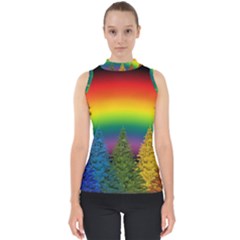 Christmas Colorful Rainbow Colors Shell Top by BangZart