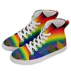 Christmas Colorful Rainbow Colors Women s Hi-top Skate Sneakers by BangZart