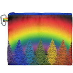 Christmas Colorful Rainbow Colors Canvas Cosmetic Bag (xxxl) by BangZart