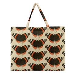 Butterfly Butterflies Insects Zipper Large Tote Bag