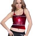 Christmas Candles Christmas Card Spaghetti Strap Bra Top View1