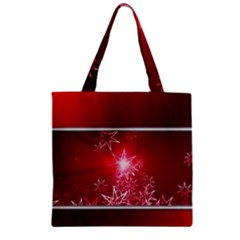 Christmas Candles Christmas Card Zipper Grocery Tote Bag