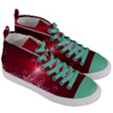 Christmas Candles Christmas Card Women s Mid-Top Canvas Sneakers View3