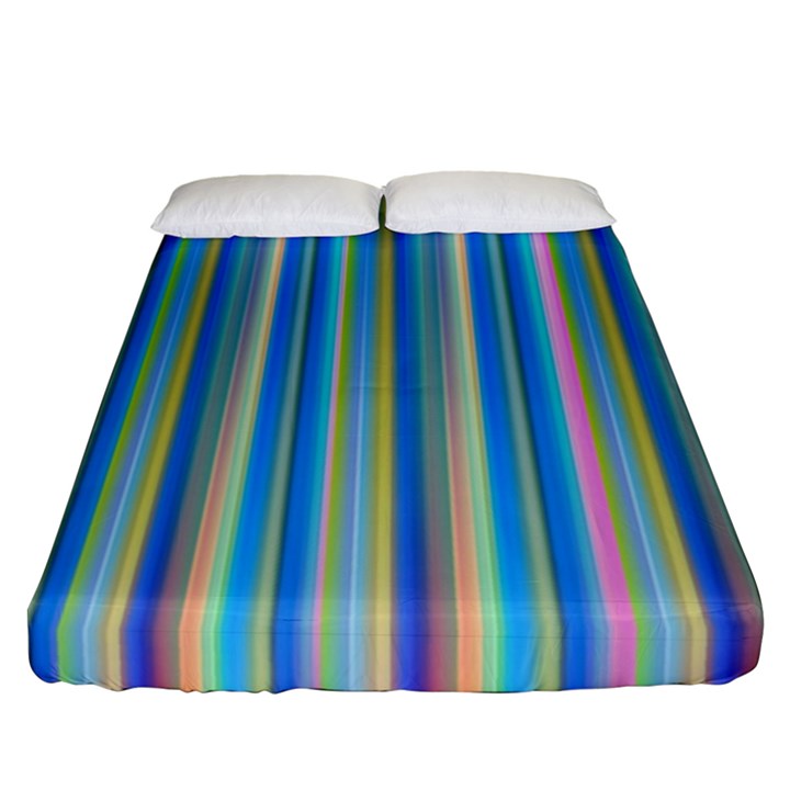 Colorful Color Arrangement Fitted Sheet (Queen Size)