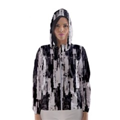 Pattern Structure Background Dirty Hooded Wind Breaker (women)