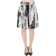 Pattern Structure Background Dirty Velvet High Waist Skirt