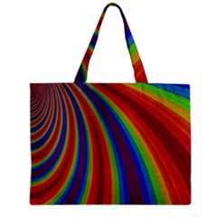 Abstract Pattern Lines Wave Zipper Mini Tote Bag