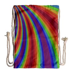 Abstract Pattern Lines Wave Drawstring Bag (large)