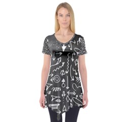 Arrows Board School Blackboard Short Sleeve Tunic 