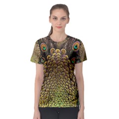 Peacock Feathers Wheel Plumage Women s Sport Mesh Tee