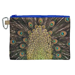 Peacock Feathers Wheel Plumage Canvas Cosmetic Bag (xl) by BangZart