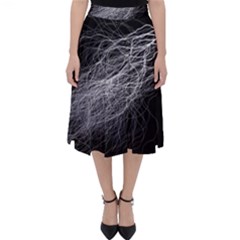 Flash Black Thunderstorm Folding Skater Skirt by BangZart