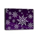 Christmas Star Ice Crystal Purple Background Mini Canvas 7  x 5  View1