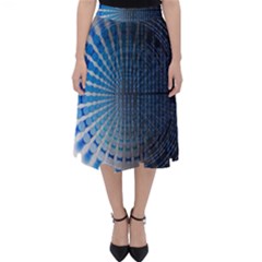 Data Computer Internet Online Folding Skater Skirt by BangZart