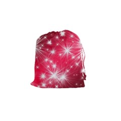 Christmas Star Advent Background Drawstring Pouches (small) 