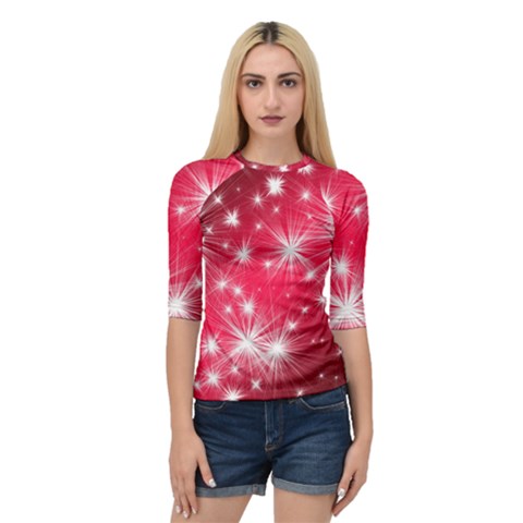 Christmas Star Advent Background Quarter Sleeve Raglan Tee by BangZart