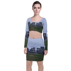 Stonehenge Long Sleeve Crop Top & Bodycon Skirt Set