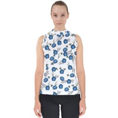 Blue Roses Shell Top