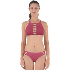 Strawberry Pattern Perfectly Cut Out Bikini Set