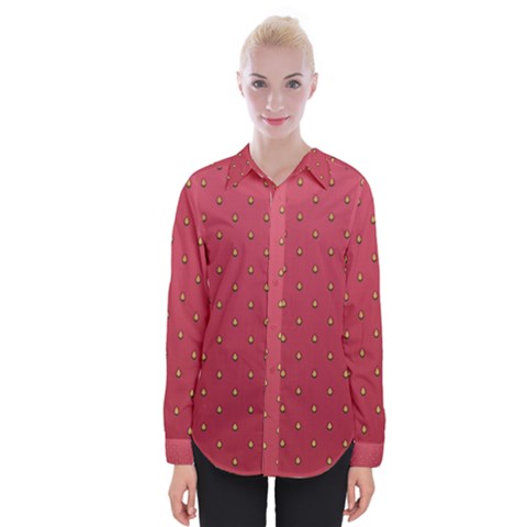 Strawberry Pattern Womens Long Sleeve Shirt by jumpercat