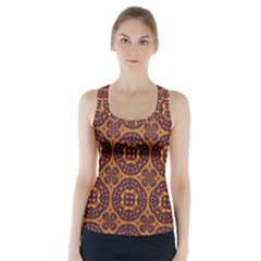 Geometric Pattern Racer Back Sports Top