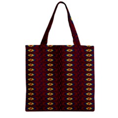 Geometric Pattern Zipper Grocery Tote Bag by linceazul