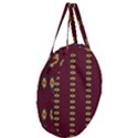 Geometric Pattern Giant Round Zipper Tote View3