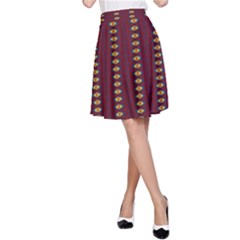 Geometric Pattern A-line Skirt by linceazul