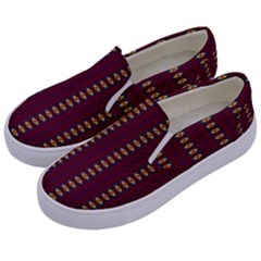 Geometric Pattern Kids  Canvas Slip Ons by linceazul