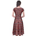 Exotic Intricate Modern Pattern Cap Sleeve Wrap Front Dress View2