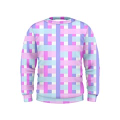 Gingham Nursery Baby Blue Pink Kids  Sweatshirt