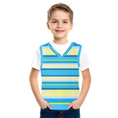 Stripes Yellow Aqua Blue White Kids  SportsWear