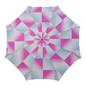 Gradient Blue Pink Geometric Golf Umbrellas View1