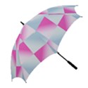 Gradient Blue Pink Geometric Golf Umbrellas View2