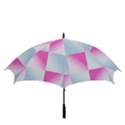 Gradient Blue Pink Geometric Golf Umbrellas View3