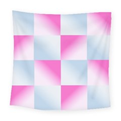 Gradient Blue Pink Geometric Square Tapestry (large)