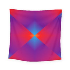 Geometric Blue Violet Red Gradient Square Tapestry (small)