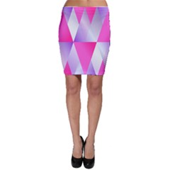 Gradient Geometric Shiny Light Bodycon Skirt