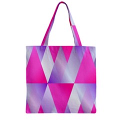 Gradient Geometric Shiny Light Zipper Grocery Tote Bag