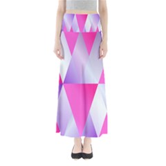 Gradient Geometric Shiny Light Full Length Maxi Skirt