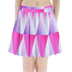 Gradient Geometric Shiny Light Pleated Mini Skirt