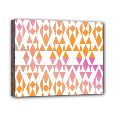 Geometric Abstract Orange Purple Canvas 10  X 8 