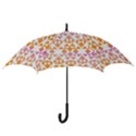 Geometric Abstract Orange Purple Hook Handle Umbrellas (Large) View3