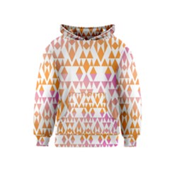 Geometric Abstract Orange Purple Kids  Pullover Hoodie