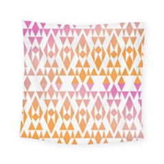 Geometric Abstract Orange Purple Square Tapestry (small)