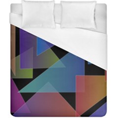 Triangle Gradient Abstract Geometry Duvet Cover (california King Size)